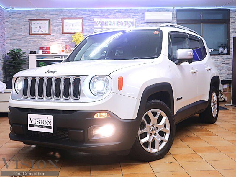 Chrysler JEEP RENEGADE LIMITED 1.4L IC付Turbo 140ps 黒革ヒーター付パワーシート アダプティブクルコン BSM ナビ Bluetooth バックカメラ 17inAW  '2018